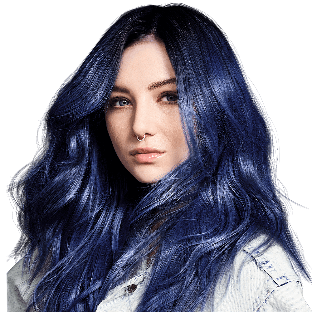 Blue and yellow hair  Pastel blue hair, Bright blue hair, Vivid hair color