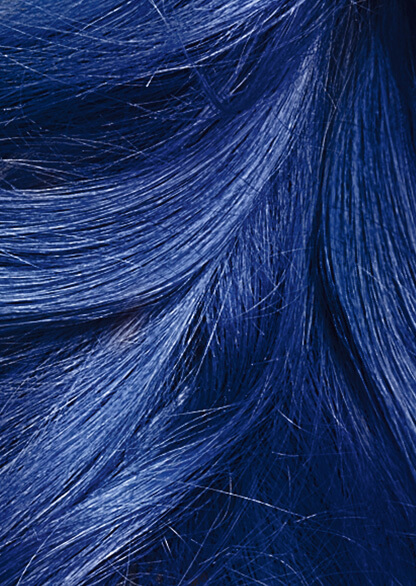 brown hair with blue dip dye
